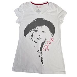 TAYLOR SWIFT Red Era fedora picture white short sleeve fitted‎ baby tee shirt L